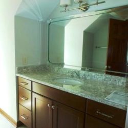 Guest bathroom vanity in bonus room