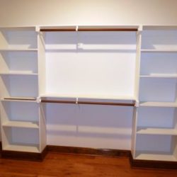 Custom closet with shelves